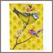 blue tit - tin badge card
