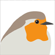 Ann Nystrom robin greeting card